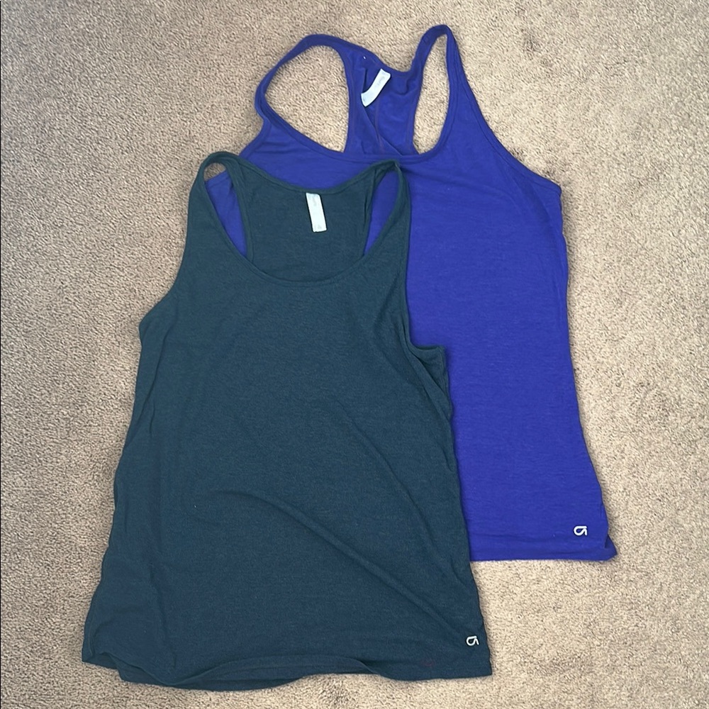 Gap Fit Women's Racerback Tank Top Set - Purple and gray/blue